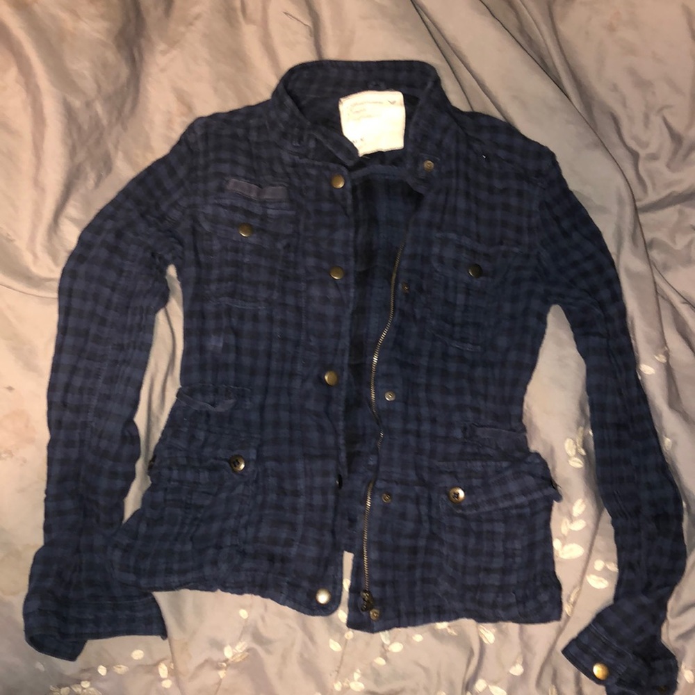 American Eagle Outfitters - light flannel zip up